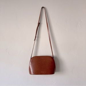 Sezane Heritage Victor Bag Smooth Chocolate Leather